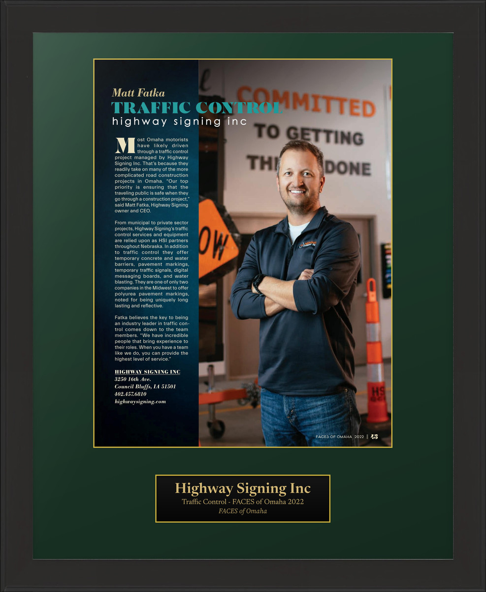 Classic Framing – magazine feature on forest green in a black wood frame