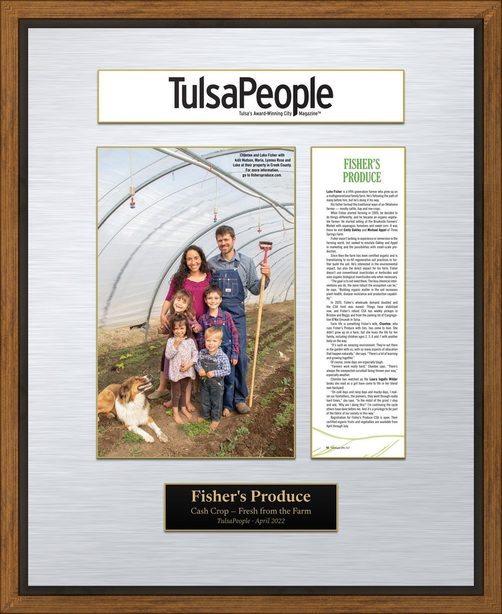 Framed Metal – magazine feature in an antique wood float frame